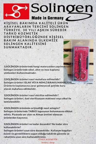 Solingen Kaş Ve Bıyık Makası 2136 - Resim 5