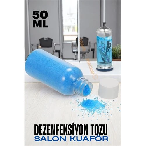 Salon Kuaför Dezenfeksiyon Tozu - Manikür Pedikür Berber Saç Tarak Kesme Makas Dezenfektanı Profesyonel Salon Dezenfektanı