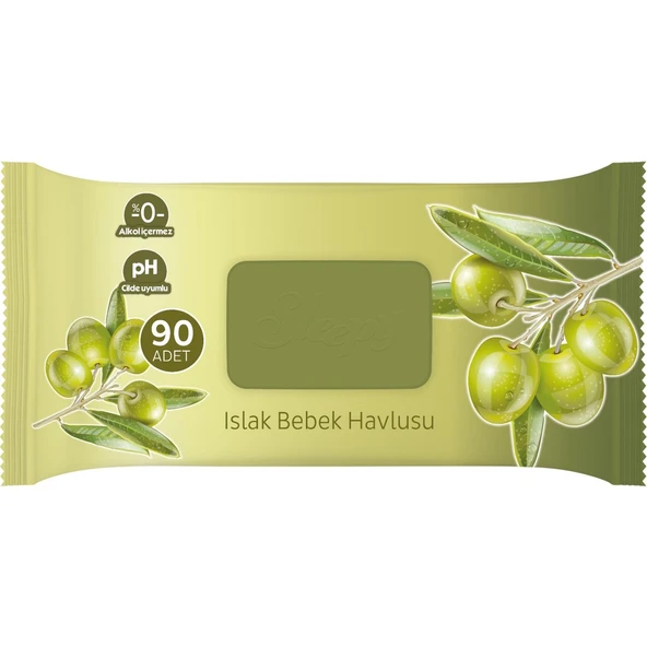 Sleepy Zeytinyağlı Islak Havlu 6 x 90'lı 6 Paket 540 Yaprak - Resim 3