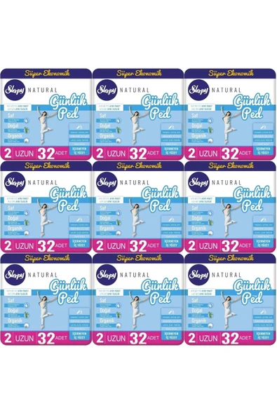 Sleepy Natural Günlük Ped Uzun 288 Adet Süper Ekonomik ürün görseli