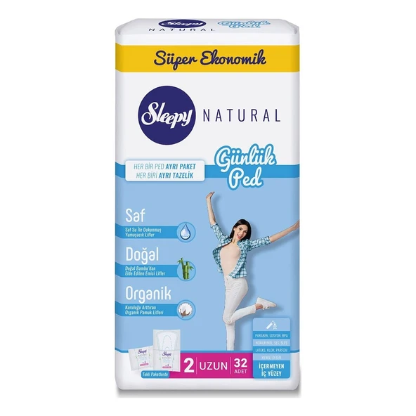 Sleepy Natural Günlük Ped Uzun 32 Adet - Resim 2