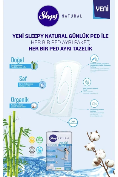 Sleepy Natural Günlük Ped Normal 40'Lı X 5 (200 Adet) - 8