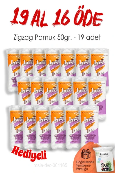 19 AL 16 ÖDE Lux Zigzag Pamuk 50gr. ve ROSIE ürün görseli