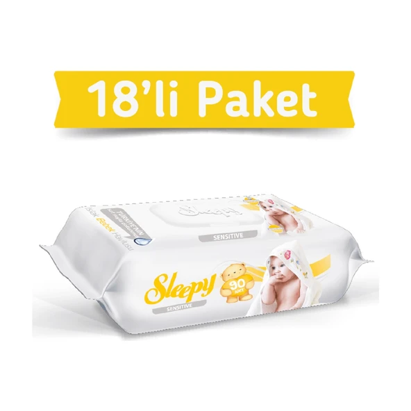 Sleepy Sensitive Islak Havlu Mendil 90x18 1620 Yaprak ürün görseli