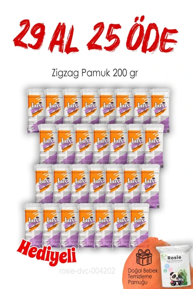29 AL 25 ÖDE Lux Zigzag Pamuk 200 gr ve ROSIE ürün görseli
