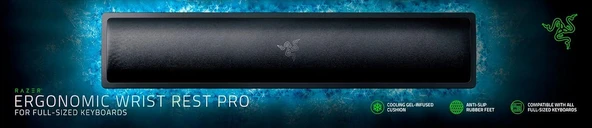 Razer Bileklik Pro - Soğuk Çubuklu Tam Boy Oyun Klavyeleri için Ergonomik Bileklik (Soğuk Çubuklu Dolgu, Isı Yayan Özel Kumaşla Kaplanmıştır) Siyah - 5