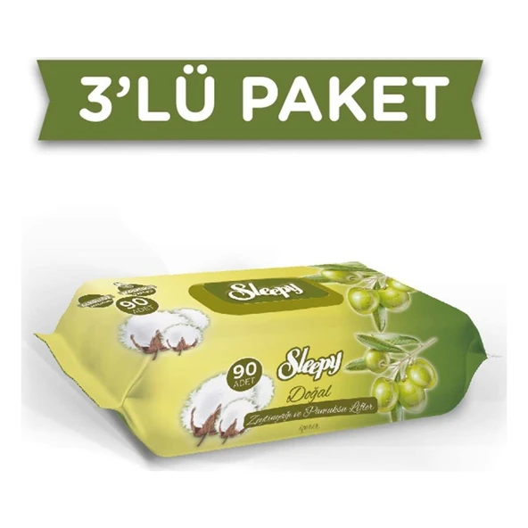 Sleepy Zeytinyağı Islak Havlu 90X3 (270 Yaprak)