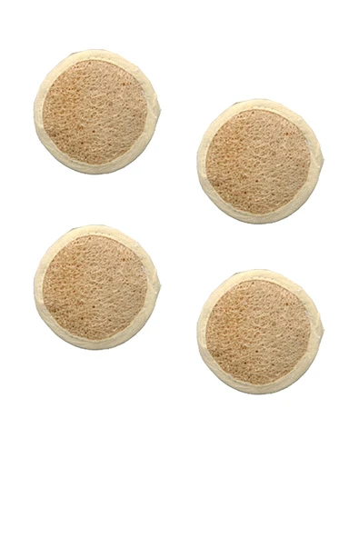 4 Adet Doğal Kabak Lifi Oval Yüz Kesesi Peeling Süngeri