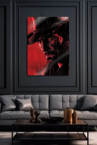Metal Baskı Parlak Duvar Tablosu - RDR2 - Red Dead Redemption 2 - 2