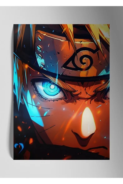 Metal Baskı Parlak Anime Duvar Tablosu - Naruto Uzamaki