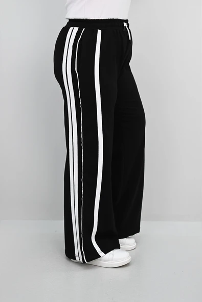 Kadın Büyük Beden Yan Şerit Detaylı Bol Paça Eşofman Altı 6339-25 - 11