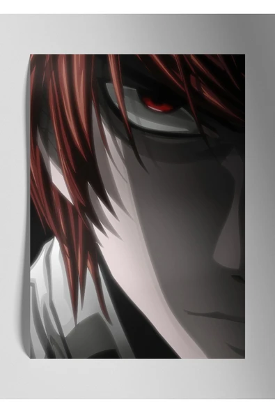 Metal Baskı Parlak Duvar Tablosu - Yagami Light Anime