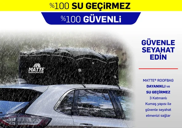Matte Yeni Nesil Port Bagaj Araç Üstü Tavan Çantası - 4