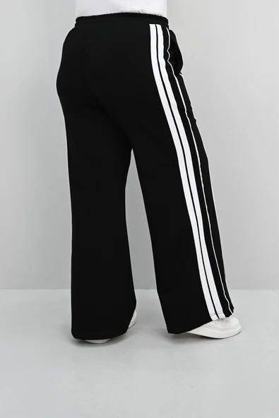 Kadın Büyük Beden Yan Şerit Detaylı Bol Paça Eşofman Altı 6339-25 - 12