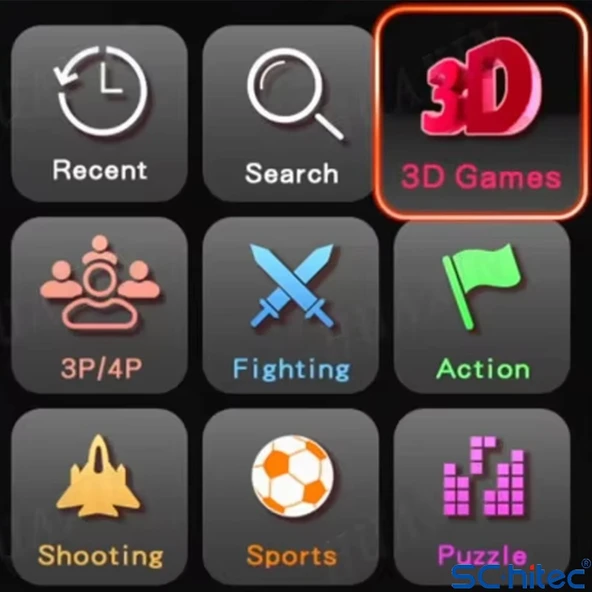 ScHitec 4KHD 3D Gamebox Arcade 48 Emülatörlü Oyun Konsolu Pandora Atari Makinası 42000 Oyunlu TV Baglanan - 6