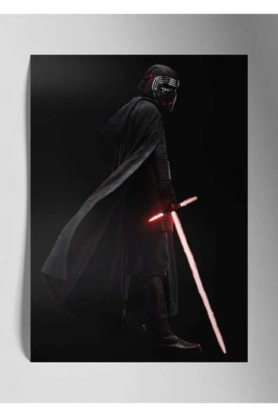 Metal Baskı Parlak Duvar Tablosu - Star Wars Kylo Ren