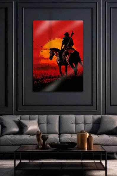 Metal Baskı Parlak Duvar Tablosu - RDR2 - Red Dead Redemption 2 - 2