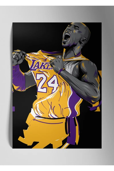 Kobe Bryant Lakers NBA - Metal Tablo
