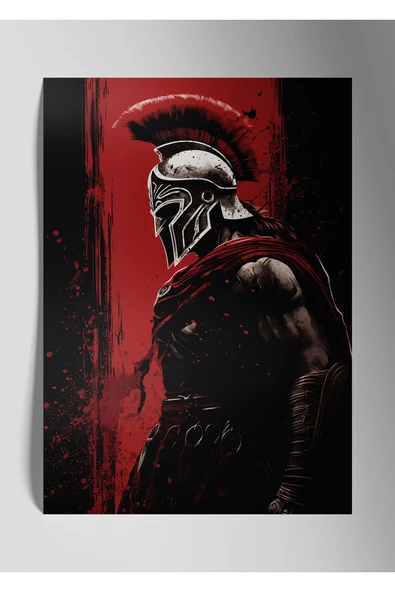 Metal Baskı Parlak Sanat Duvar Tablosu - Spartan