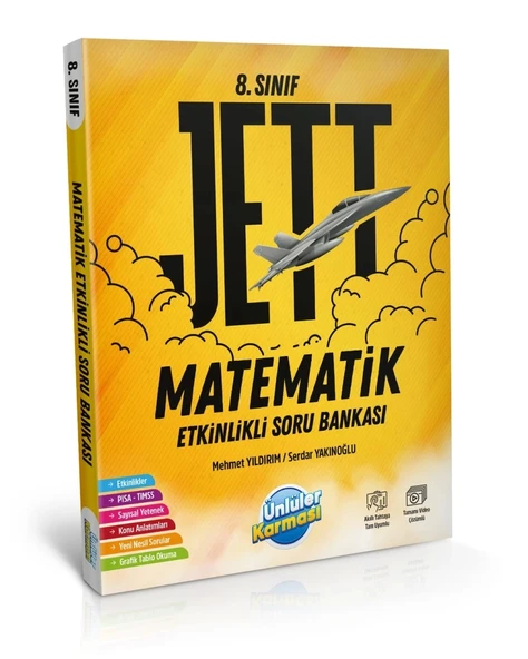 ÜNLÜLER KARMASI 8.SINIF JETT MATEMATİK ETKİNLİKLİ SORU BANKASI
