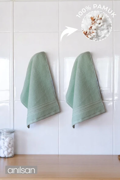 2'li Mino Mini Havlu 30x35 cm – Banyo Mutfak, Bebek Yüz El Havlusu