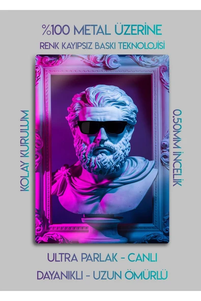 Mitolojik Yunan Heykeli - Metal Baskı Duvar Tablosu - Resim 2