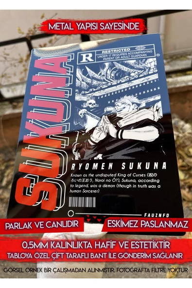 Jujutsu Kaisen Ryomen Sukuna - Metal Poster Tablo - 2