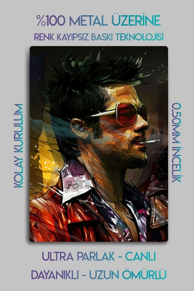 Metal Baskı - Fight Club, Dövüş Kulübü, Tyler Durden, Dekoratif Tablo - 2