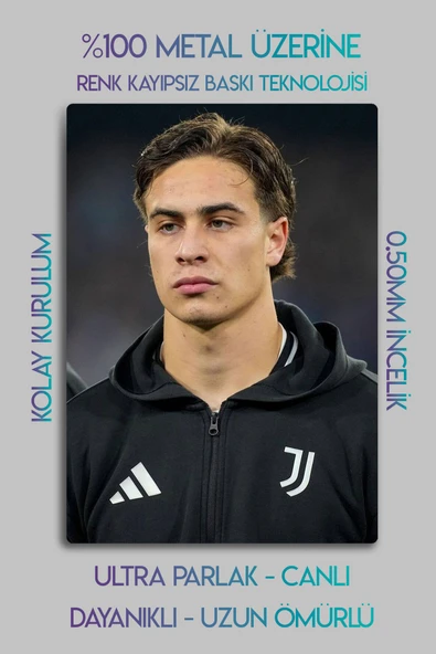Metal Baskı, Kenan Yıldız, Juventus - Parlak Dekoratif Sporcu Duvar Tablosu - 2