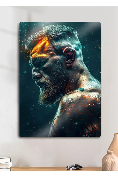 Conor McGregor, UFC - Parlak Metal Baskı Tablo
