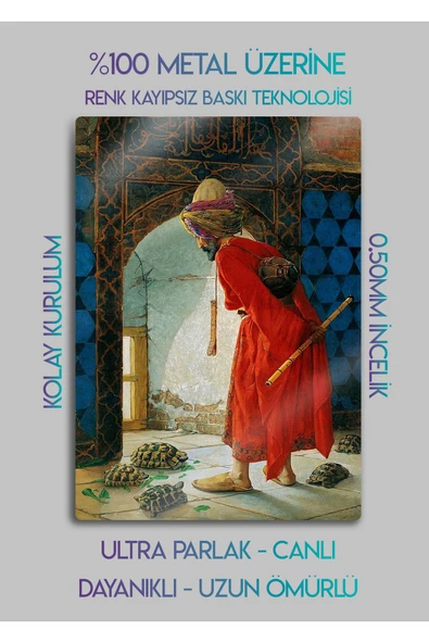 Kaplumbağa Terbiyecisi, Osman Hamdi Bey - Metal Baskı Tablo - 2