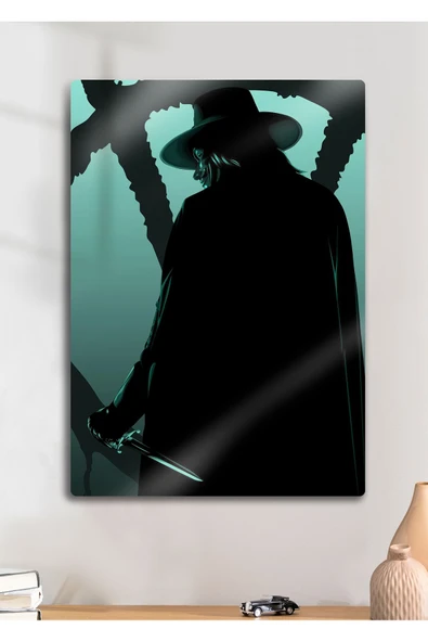 V for Vendetta - Metal Baskı Dekoratif Tablo - 1