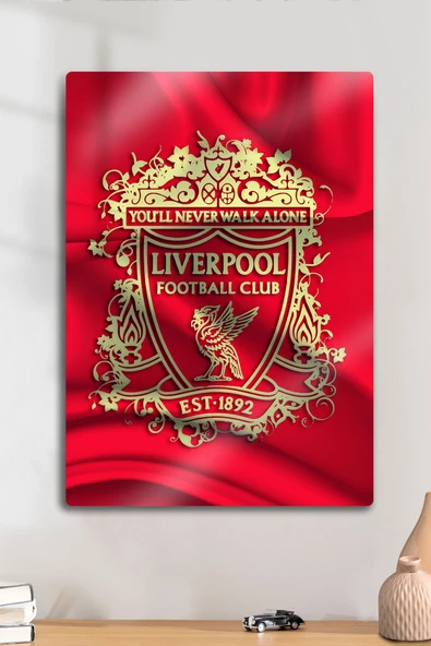 Metal Baskı - Liverpool LFC, Logo Temalı, Parlak Dekoratif Tablo ürün görseli