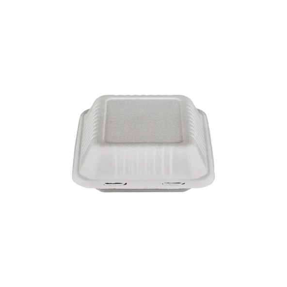 Şeker Kamışından Ekolojik Tek Bölmeli Yemek Kabı - 50 Adet - 4