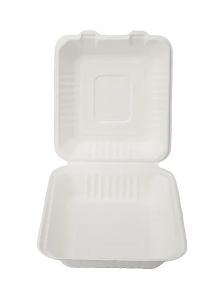 Şeker Kamışından Ekolojik Tek Bölmeli Yemek Kabı - 50 Adet - 2