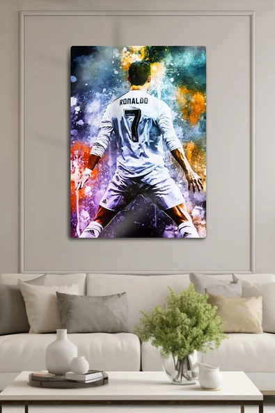 Cristiano Ronaldo CR7 Real Madrid - Metal Poster Tablo - Resim 3