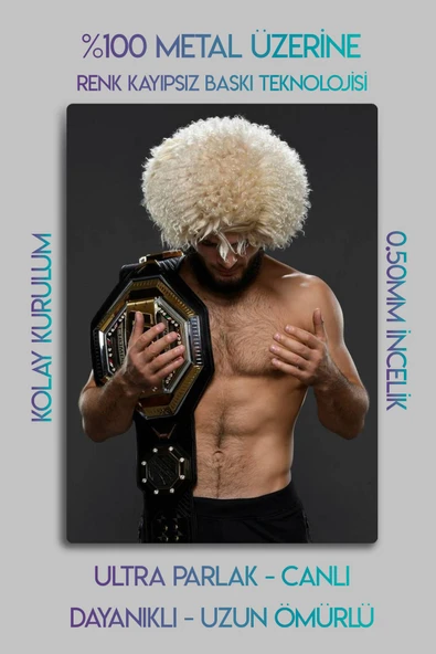 Metal Baskı - Khabib Nurmagomedov, UFC, Parlak Tablo - 2