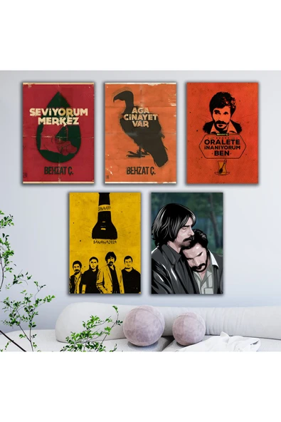 Behzah Ç. Metal Tablo - 5'li Set ürün görseli