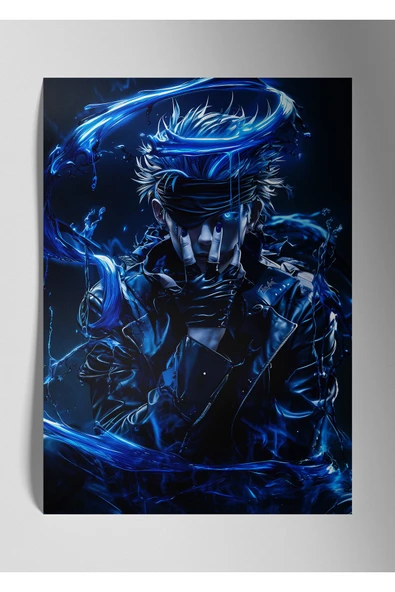 Metal Baskı Parlak Duvar Tablosu - Satoru Gojo Jujutsu Kaisen