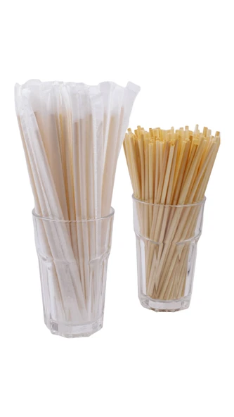 Buğday Sapından Ekolojik Pipet 20cm - 100 Adet - Tekli Paketli - 8