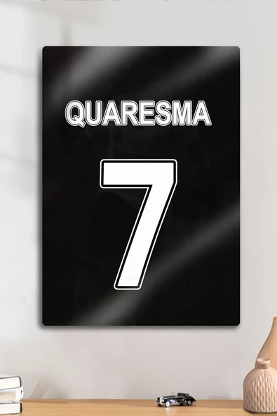 Ricardo Quaresma 7 Numara - Metal Parlak Dekoratif Sporcu Duvar Tablosu