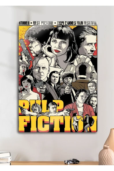 Pulp Fiction, Ucuz Roman - Metal Baskı Parlak Tablo