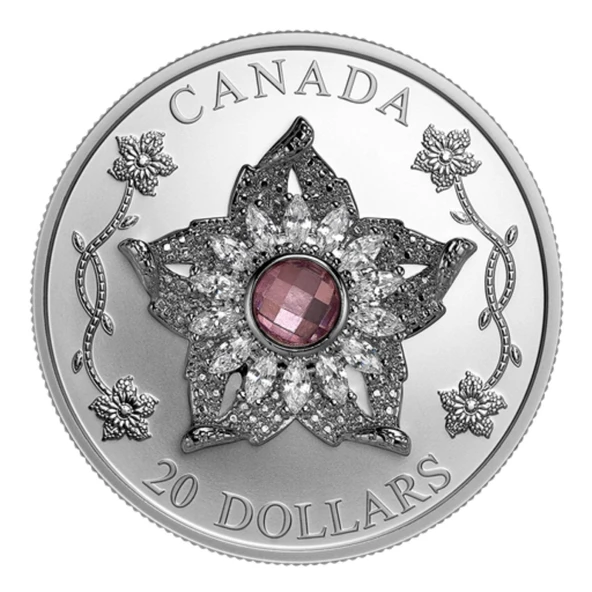 AgaKulche Maple Leaf Broş Gümüş Sikke Coin