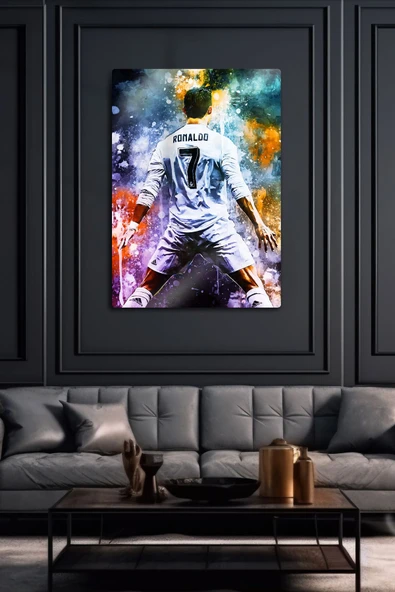 Cristiano Ronaldo CR7 Real Madrid - Metal Poster Tablo - Resim 2