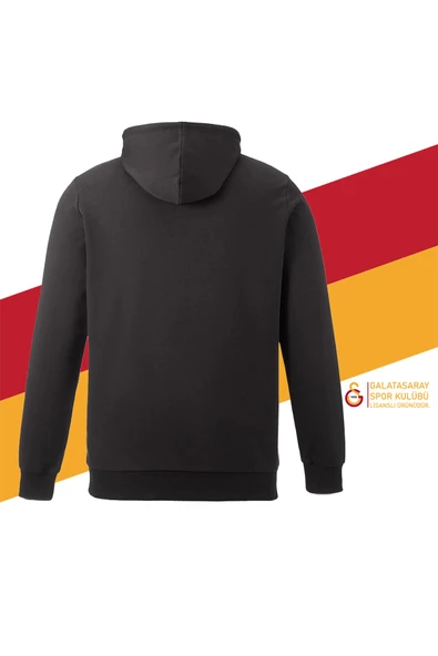 Galatasaray Orijinal Lisanslı Sweat Kapüşonlu Logolu Siyah Sweat - 2