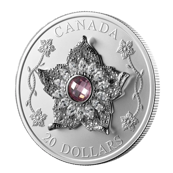 AgaKulche Maple Leaf Broş Gümüş Sikke Coin - 4