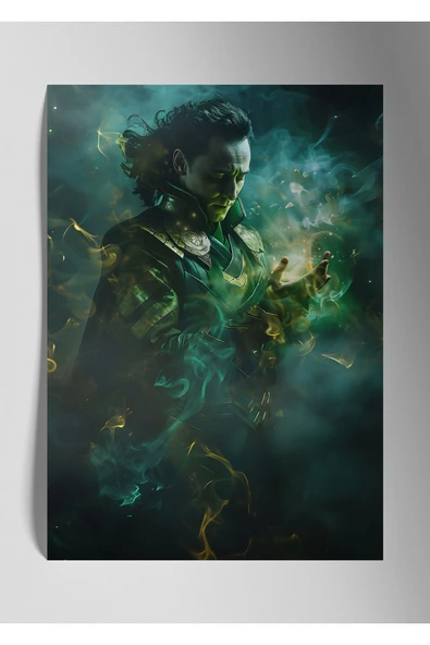 Metal Baskı Parlak Duvar Tablosu - Loki