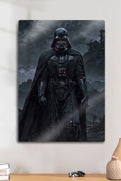 Metal Baskı Parlak Duvar Tablosu - Darth Vader, Yıldız Savaşları, Starwars