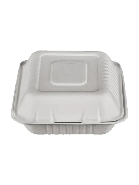 Şeker Kamışından Ekolojik 3 Bölmeli Yemek Kabı - 50 Adet - 4