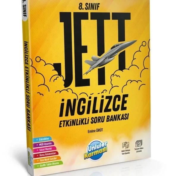 ÜNLÜLER KARMASI 8.SINIF JETT İNGİLİZCE ETKİNLİKLİ SORU BANKASI